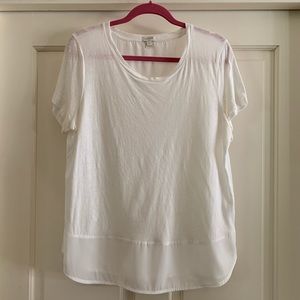 J. Crew White breezy sheer blouse